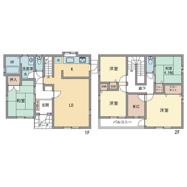 Floor plan. 23 million yen, 5LDK+S, Land area 179.86 sq m , Building area 123.8 sq m