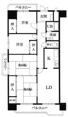 Floor plan. 4LDK, Price 7.8 million yen, Footprint 80.4 sq m
