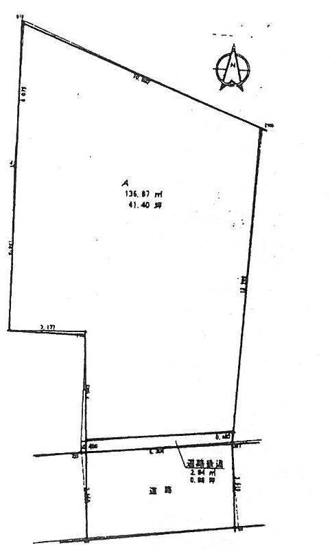 Compartment figure. Land price 18.2 million yen, Land area 136.87 sq m south road! Parallel is two PARKING. 