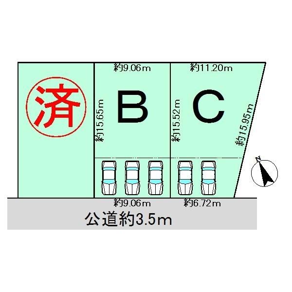 Compartment figure. Land price 18.5 million yen, Land area 141.3 sq m