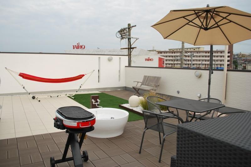 exhibition hall / Showroom. In Creston home Tomei Miyoshi Branch, Rooftop garden experience is possible