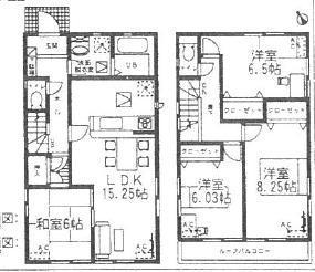 Floor plan. (3 Building), Price 28.8 million yen, 4LDK, Land area 126.49 sq m , Building area 99.39 sq m