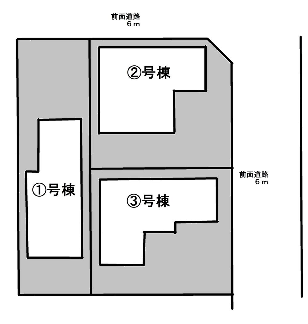 The entire compartment Figure.  ◆ Parking 2 cars ◆ Abundant storage mortgage!  ◆ Sunny! With wide balcony! Popular face-to-face kitchen! ! ! Japanese-style dress is also used in the drawing-room! 