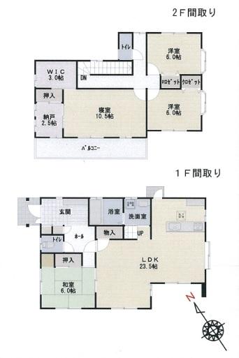 Floor plan. 27 million yen, 4LDK + S (storeroom), Land area 234.48 sq m , Building area 145.74 sq m