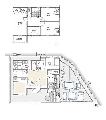 Floor plan. (A Building), Price 36,800,000 yen, 4LDK, Land area 131.28 sq m , Building area 98.55 sq m