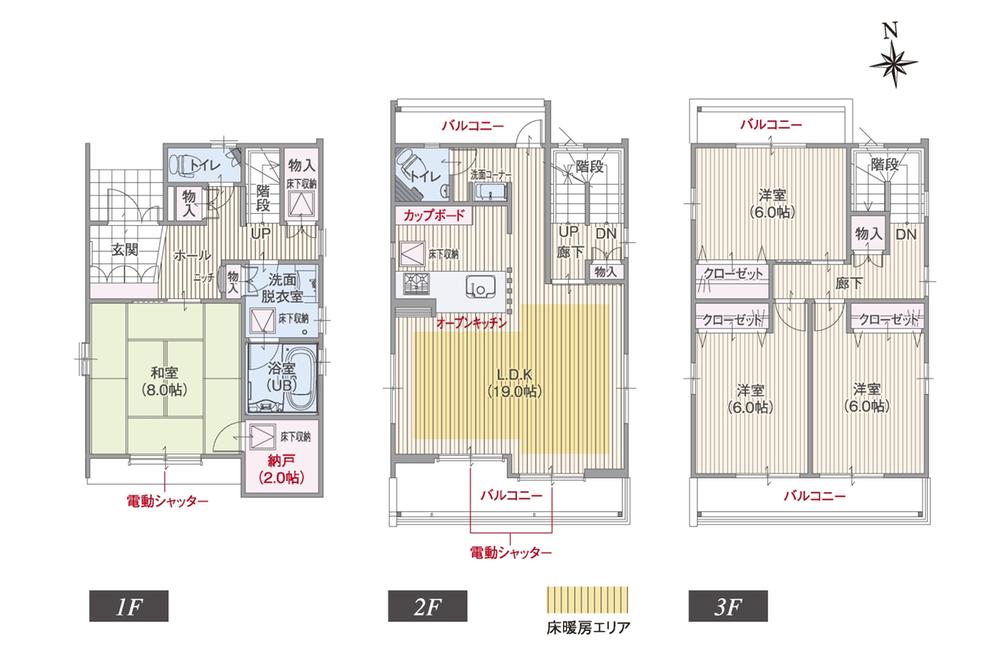 Floor plan. (T-2), Price 36,600,000 yen, 4LDK+S, Land area 101.63 sq m , Building area 121.32 sq m