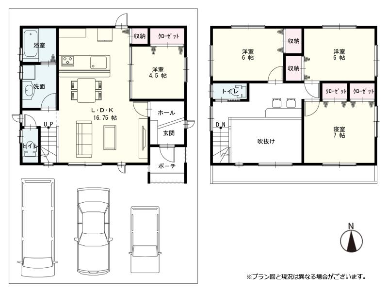 Floor plan. (D No. land), Price 37,980,000 yen, 4LDK, Land area 128.5 sq m , Building area 101.86 sq m