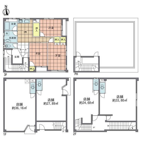 Floor plan. 25 million yen, 3LDK, Land area 85.68 sq m , Building area 220.91 sq m