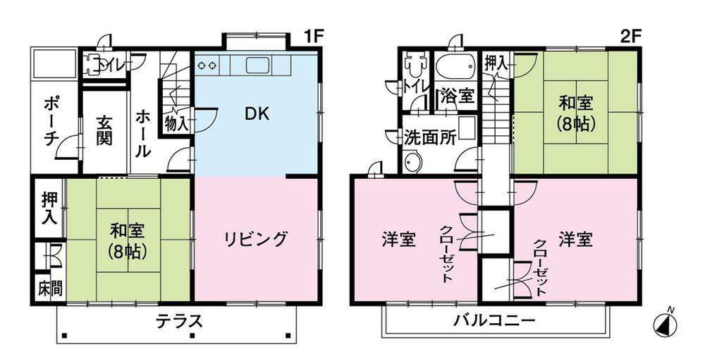 Floor plan. 19.9 million yen, 4LDK, Land area 190.46 sq m , Building area 109.3 sq m