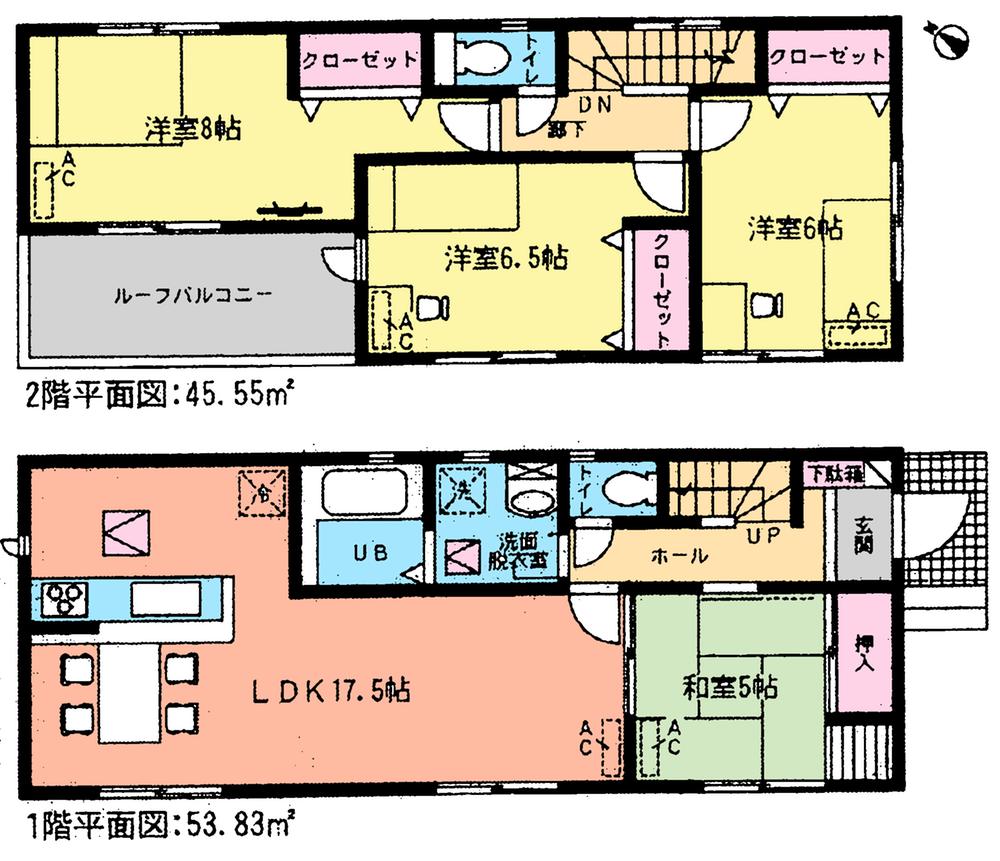 Floor plan. (1 Building), Price 31,800,000 yen, 4LDK, Land area 119.94 sq m , Building area 99.38 sq m