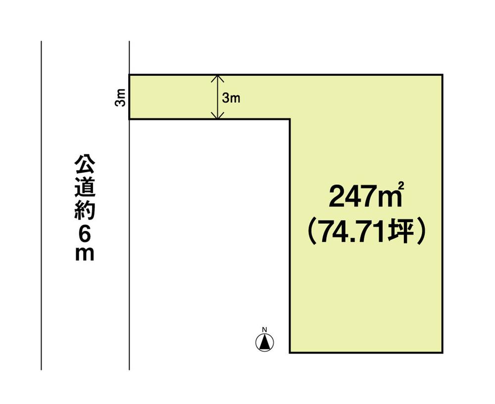 Compartment figure. Land price 19,800,000 yen, Land area 247 sq m