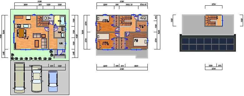 Building plan example (introspection photo). Building plan example (C No. land) solar power generation and the roof is standard