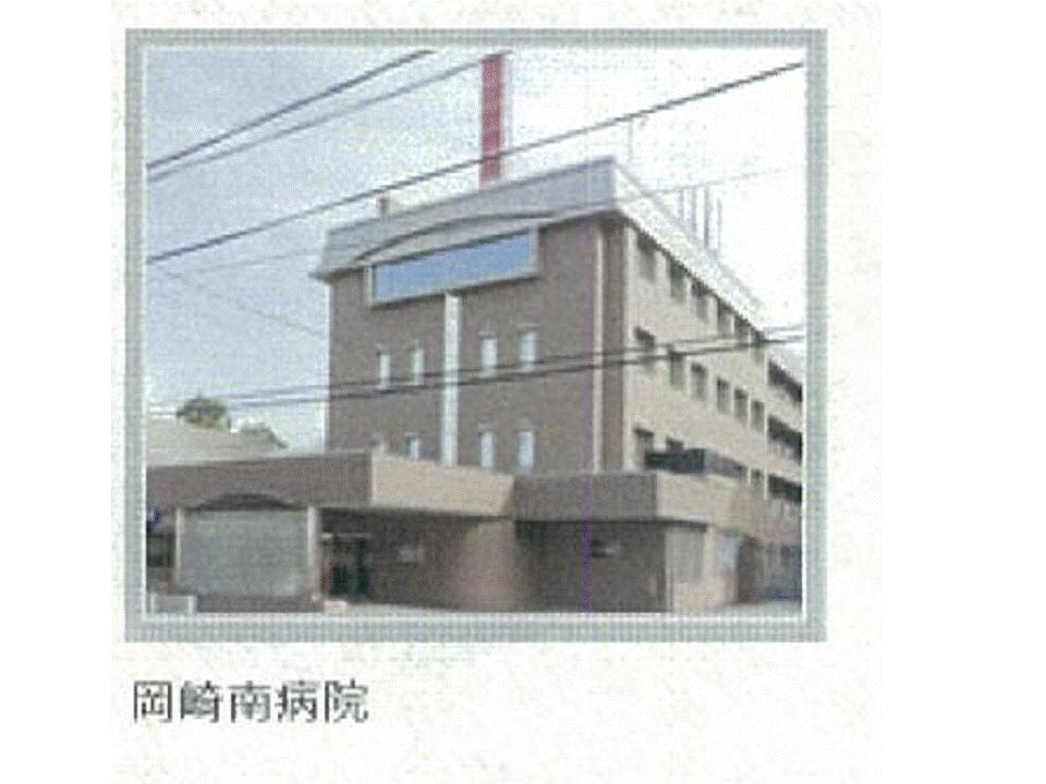 Hospital. 890m until Minami Okazaki hospital