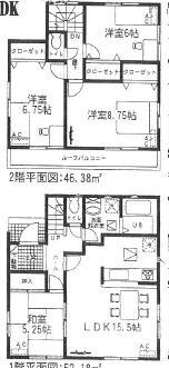 Floor plan. 29,800,000 yen, 4LDK, Land area 162 sq m , Building area 98.56 sq m
