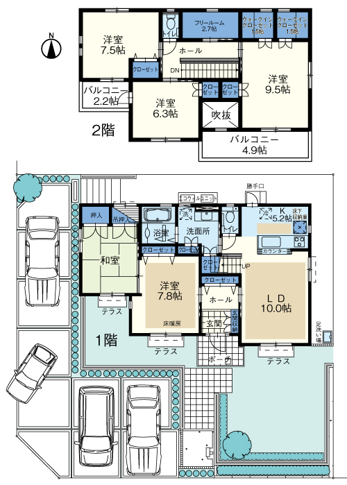 Floor plan. Night view