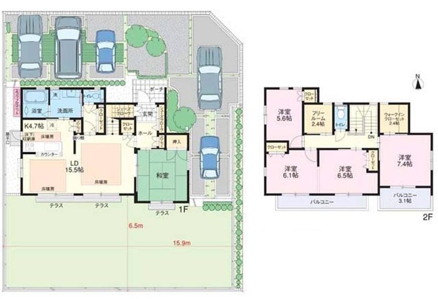 Floor plan. Night view