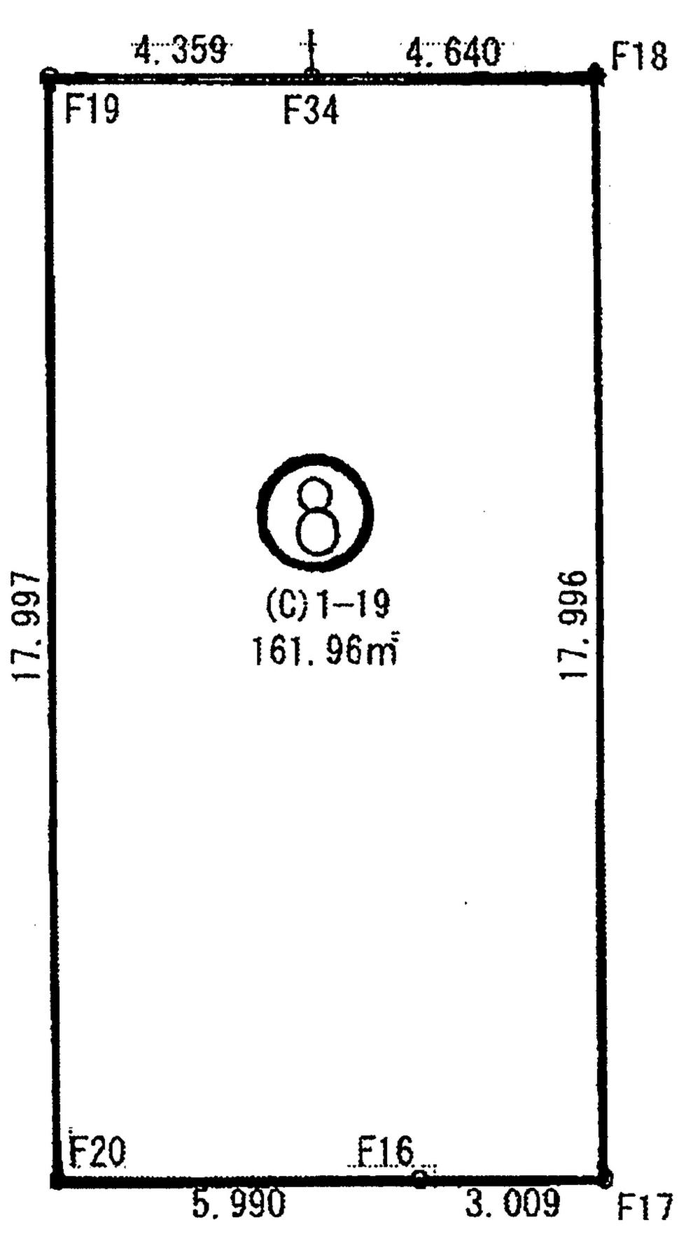 Compartment figure. Land price 16,905,000 yen, Land area 161.96 sq m