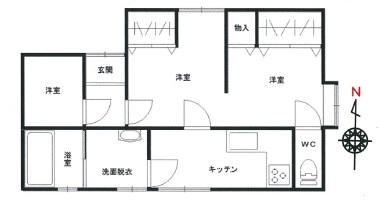 Floor plan. 14.9 million yen, 3K, Land area 137.13 sq m , Building area 50.25 sq m