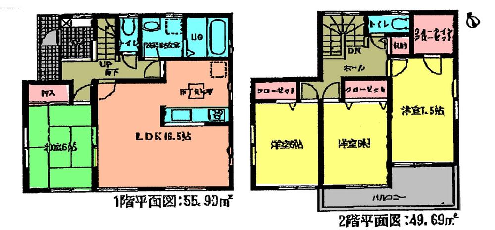 Floor plan. (3 Building), Price 24,800,000 yen, 4LDK, Land area 133.01 sq m , Building area 105.59 sq m