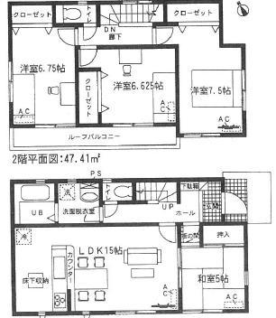 Floor plan. 26,800,000 yen, 4LDK, Land area 135.27 sq m , Building area 97.93 sq m
