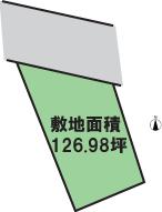Compartment figure. Land price 28,700,000 yen, Land area 419.77 sq m