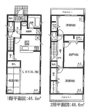 Floor plan. 20,900,000 yen, 3LDK + S (storeroom), Land area 180.62 sq m , Building area 97.2 sq m