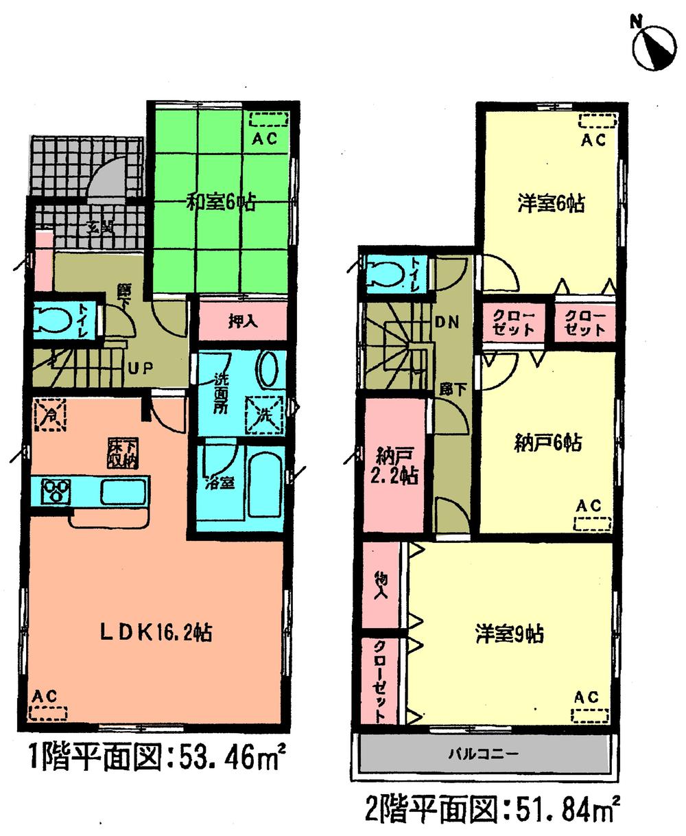 Floor plan. (4 Building), Price 22,900,000 yen, 3LDK+S, Land area 161.65 sq m , Building area 105.3 sq m