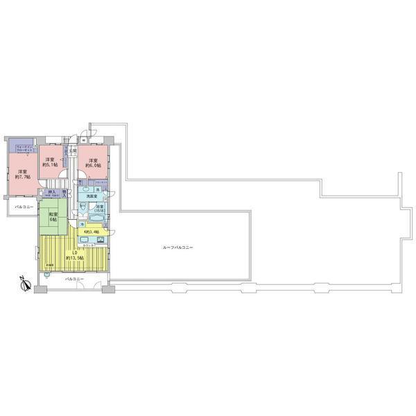 Floor plan. 4LDK, Price 23.8 million yen, Occupied area 92.22 sq m , Balcony area 112.52 sq m