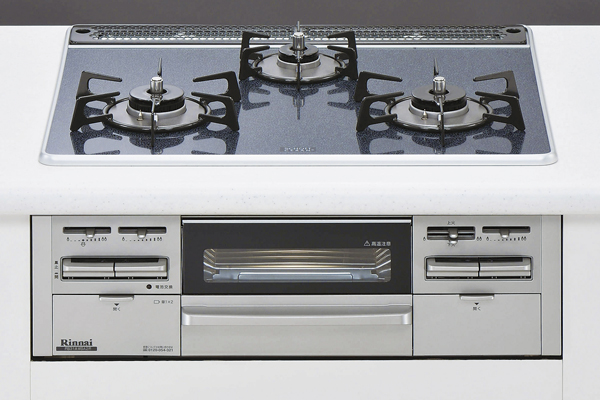 Kitchen.  [Gas range] Excellent design, Care also adopted a smooth glass top. Because there is little unevenness on the surface, Dirt is comfortable easy to drop (same specifications)