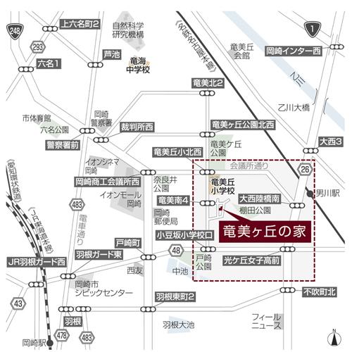 Local guide map. Wide-area view