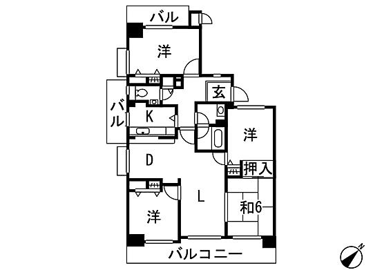 Floor plan. 4LDK, Price 11.8 million yen, Footprint 88.7 sq m , Balcony area 16.2 sq m