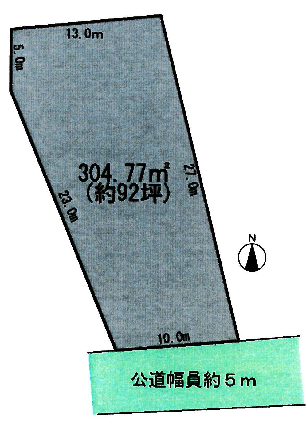 Compartment figure. Land price 39,500,000 yen, Land area 304.77 sq m