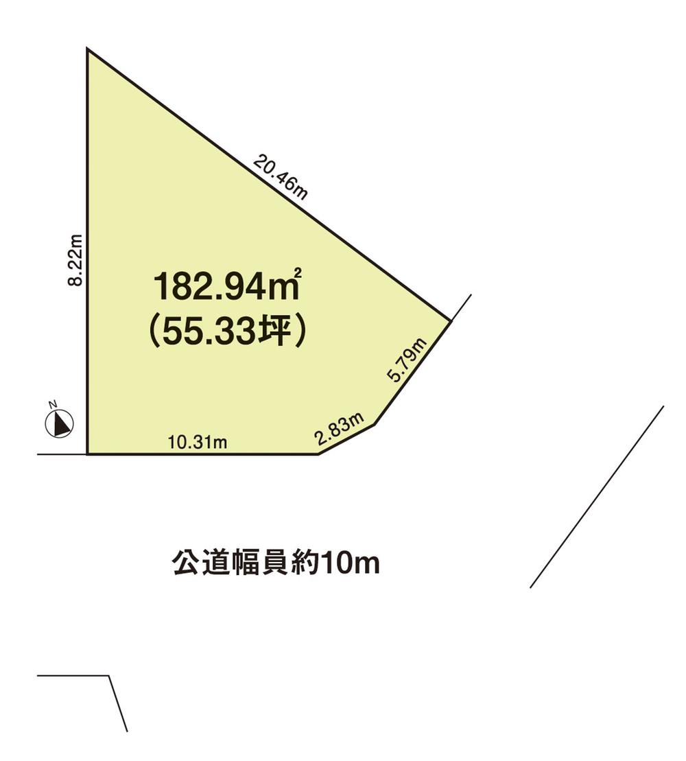 Compartment figure. Land price 25,800,000 yen, Land area 182.94 sq m