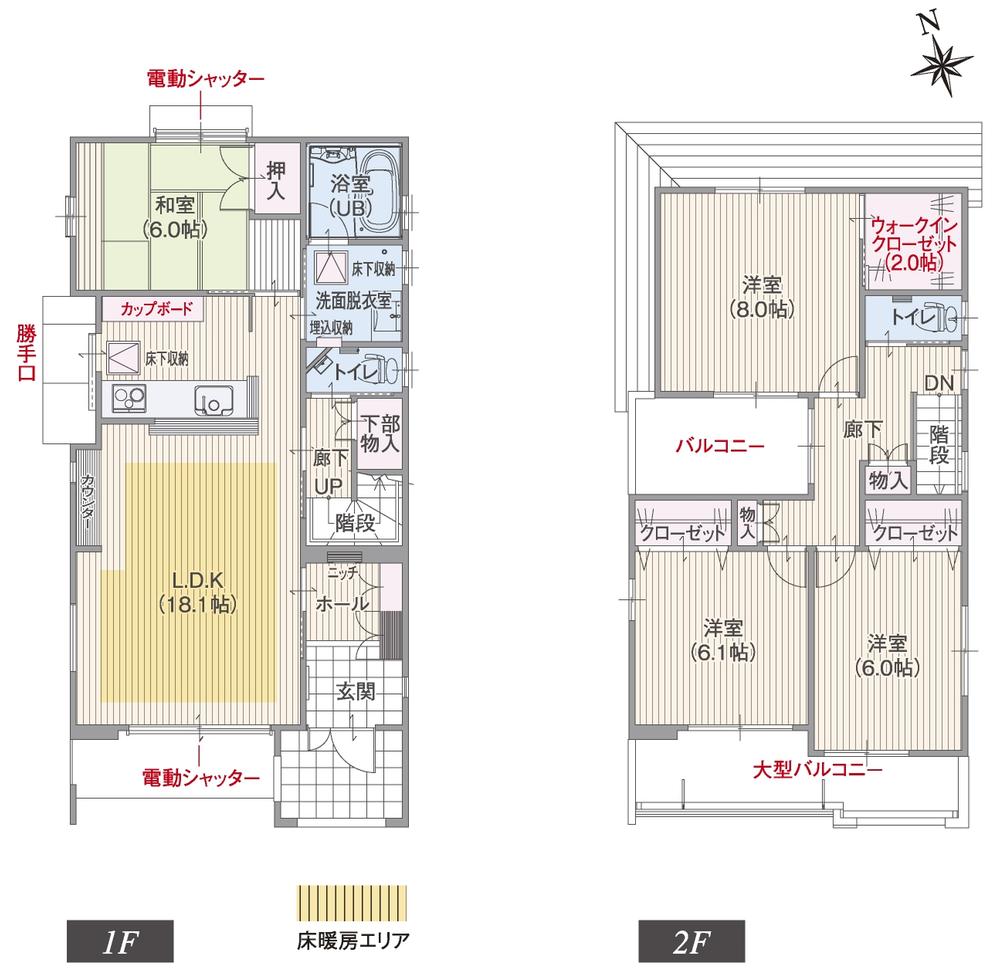 Floor plan. (T4), Price 44,800,000 yen, 4LDK, Land area 158.51 sq m , Building area 110.97 sq m