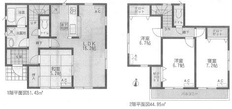 Floor plan. 31,900,000 yen, 4LDK, Land area 131.06 sq m , Building area 96.38 sq m
