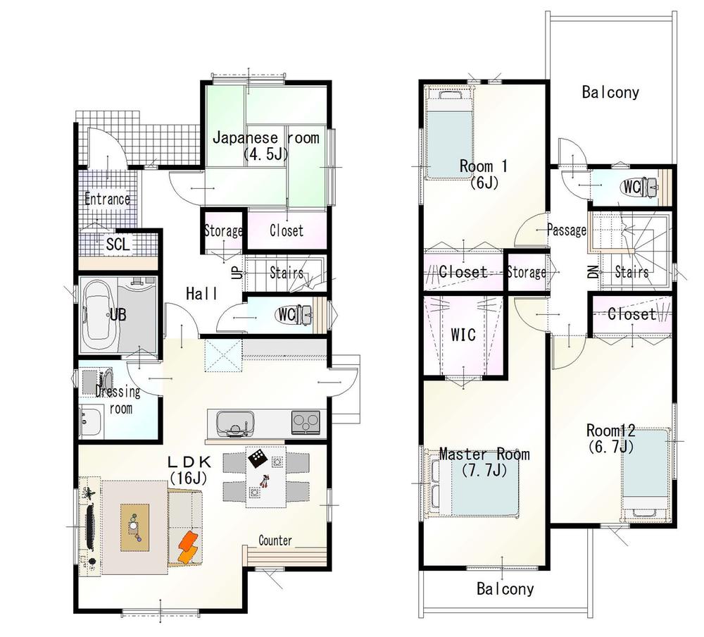 Floor plan. 29,300,000 yen, 4LDK, Land area 148.76 sq m , Building area 102.87 sq m