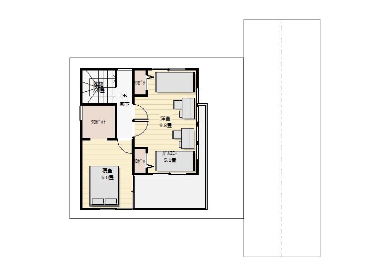 Building plan example (floor plan). 3-floor plan view