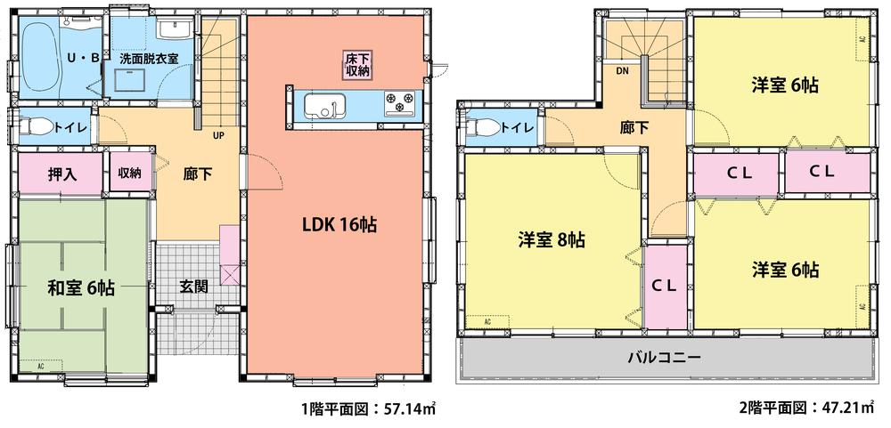 Floor plan. (4 Building), Price 34,800,000 yen, 4LDK, Land area 123.78 sq m , Building area 104.33 sq m