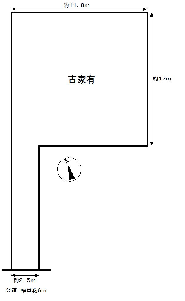 Compartment figure. Land price 19.5 million yen, Land area 185 sq m