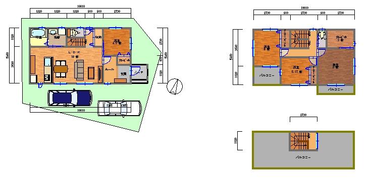 Building plan example (introspection photo). Building plan example (A No. land)