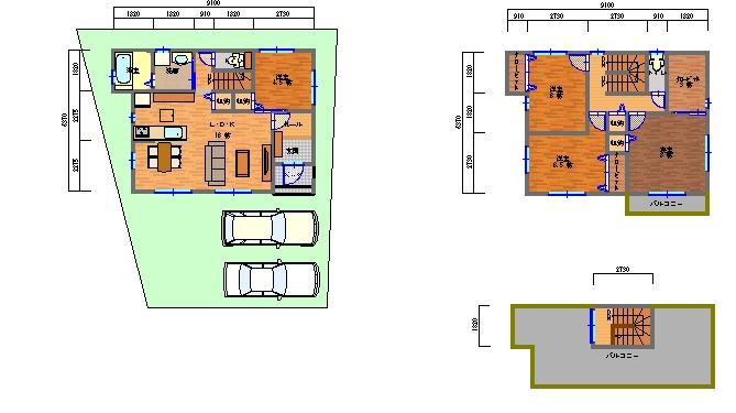 Building plan example (introspection photo). Building plan example (B No. land)