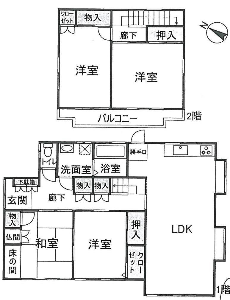 Floor plan. 21.5 million yen, 4LDK, Land area 167.42 sq m , Building area 114.27 sq m