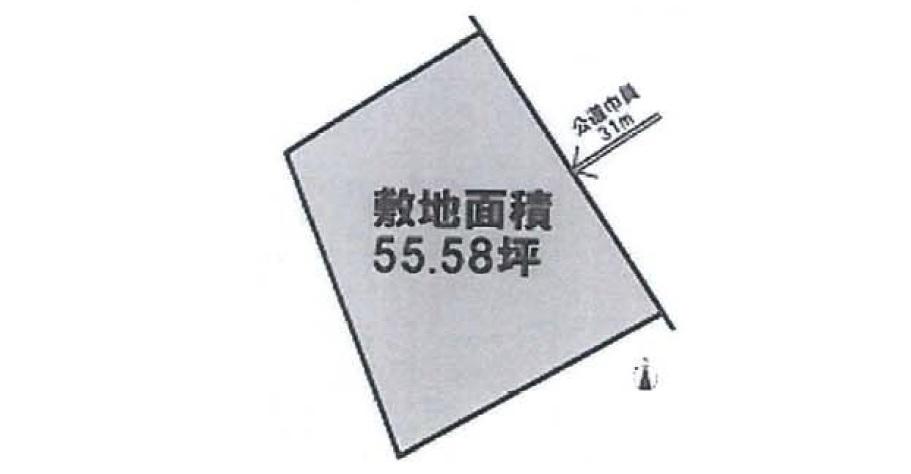 Compartment figure. Land price 17.5 million yen, Land area 183.75 sq m