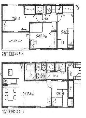 Floor plan. (1 Building), Price 31,800,000 yen, 4LDK, Land area 119.94 sq m , Building area 99.38 sq m