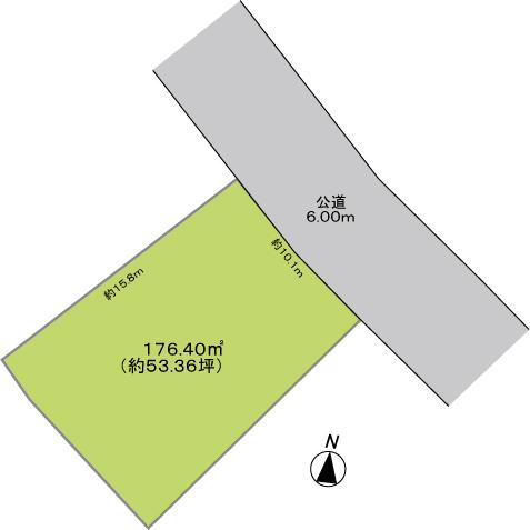 Compartment figure. Land price 500,000 yen, Land area 176.4 sq m
