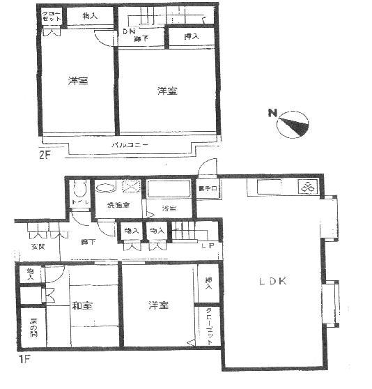 Floor plan. 24,800,000 yen, 4LDK, Land area 167.42 sq m , Building area 114.27 sq m