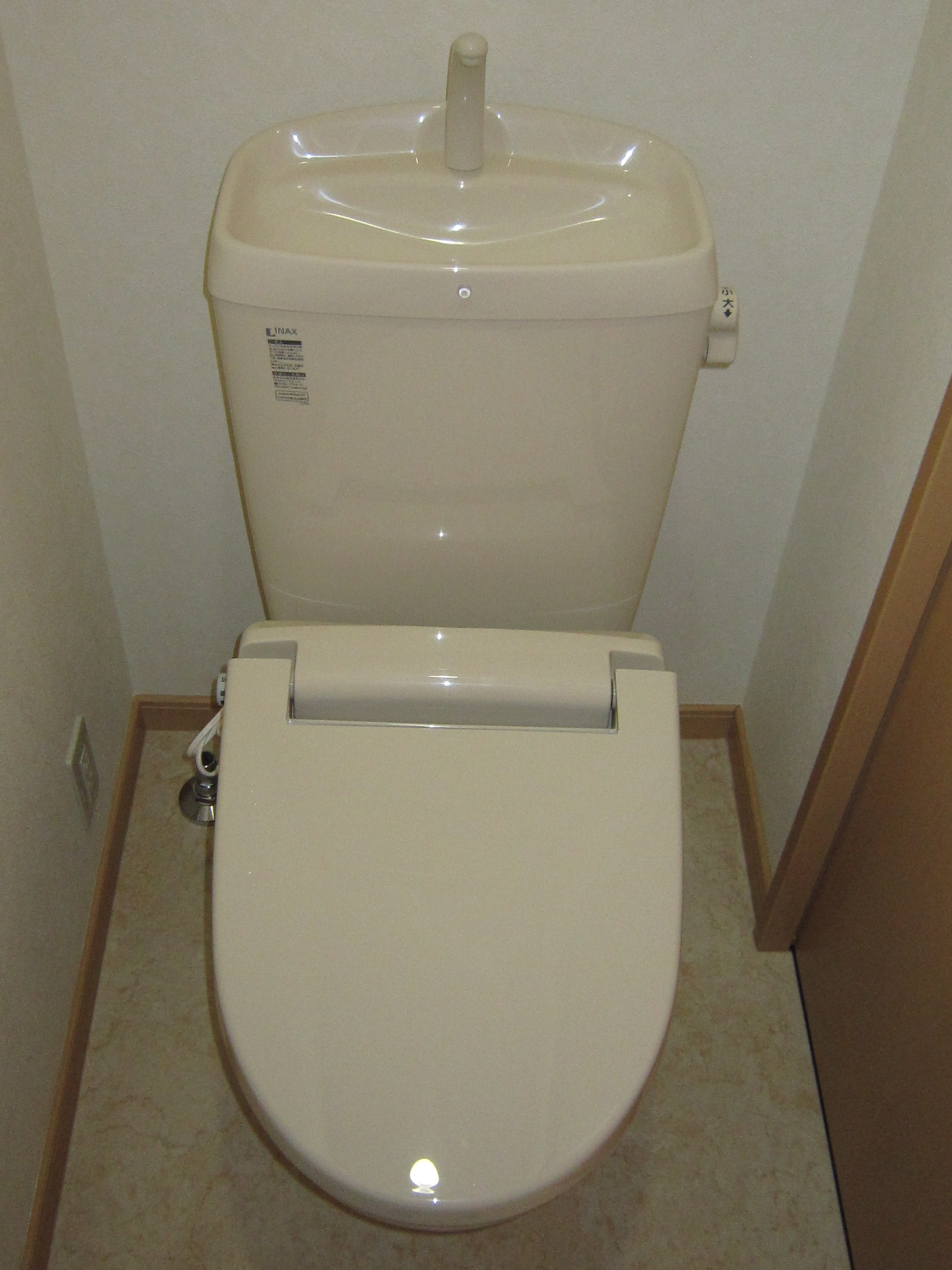 Toilet. Care is simple heating toilet seat