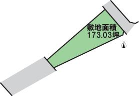 Compartment figure. Land price 55 million yen, Land area 572 sq m