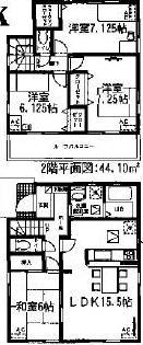 Floor plan. Price 23.8 million yen, 4LDK, Land area 130.05 sq m , Building area 97.52 sq m