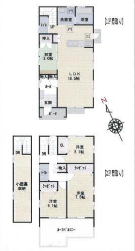 Floor plan. 32,900,000 yen, 4LDK + S (storeroom), Land area 132.73 sq m , Building area 99.36 sq m